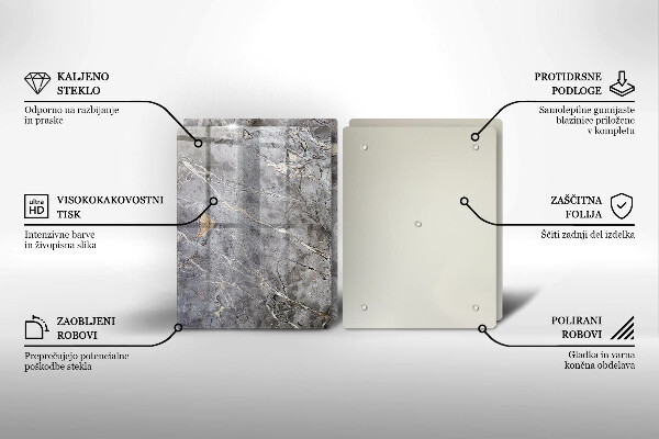 Tagliere in vetro temperato Trama di pietra