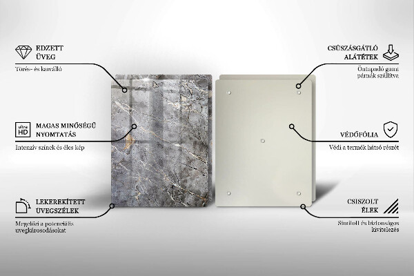 Tagliere in vetro temperato Trama di pietra