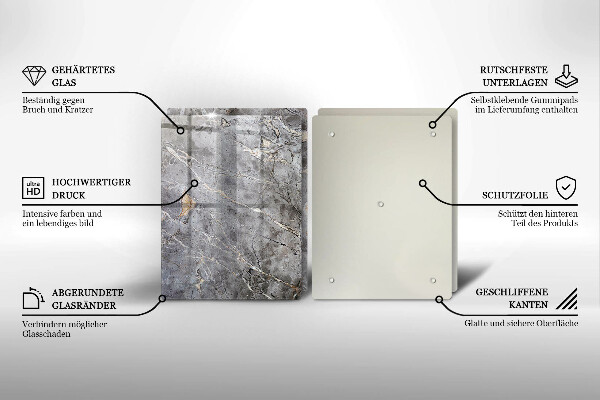 Tagliere in vetro temperato Trama di pietra