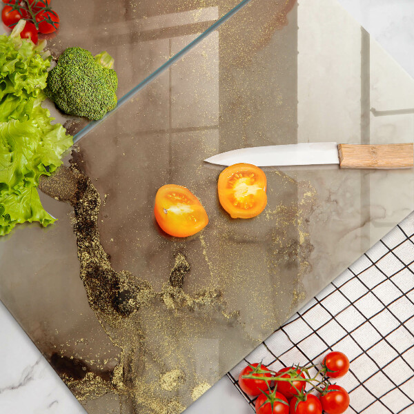 Tagliere in vetro temperato Astrazione dell'oro