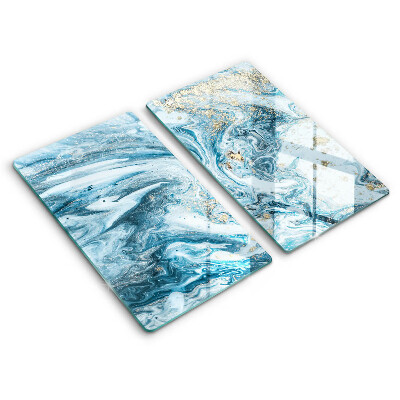 Tagliere in vetro temperato Struttura con oro