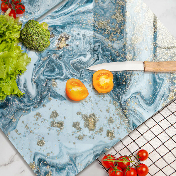 Tagliere in vetro temperato Struttura con oro