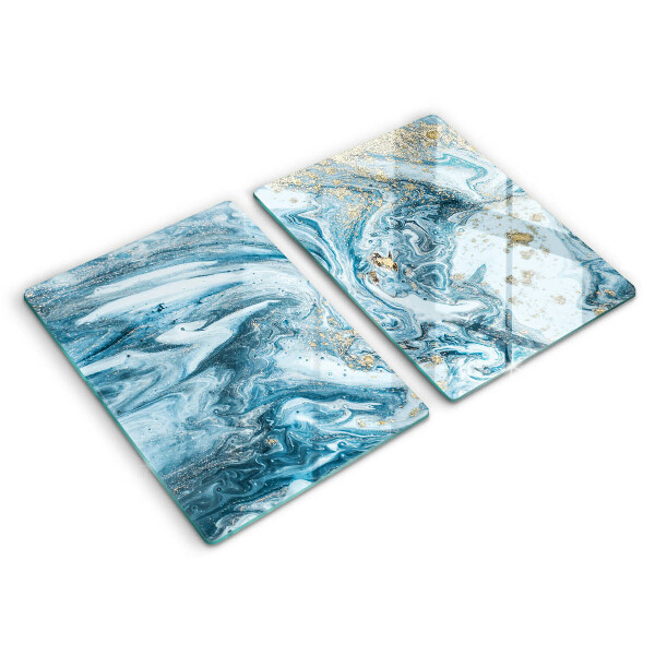 Tagliere in vetro temperato Struttura con oro