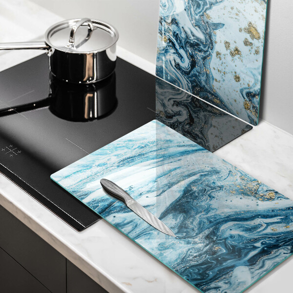 Tagliere in vetro temperato Struttura con oro