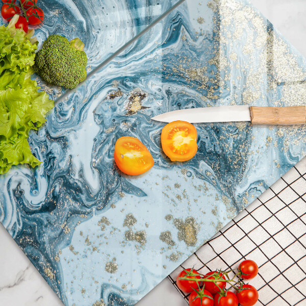 Tagliere in vetro temperato Struttura con oro