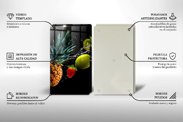 Tagliere in vetro temperato Frutta in acqua