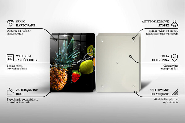 Tagliere in vetro temperato Frutta in acqua