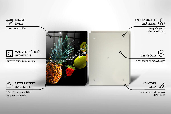 Tagliere in vetro temperato Frutta in acqua