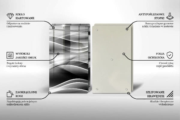 Tagliere in vetro temperato Linee delicate di astrazione