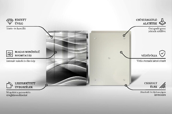 Tagliere in vetro temperato Linee delicate di astrazione