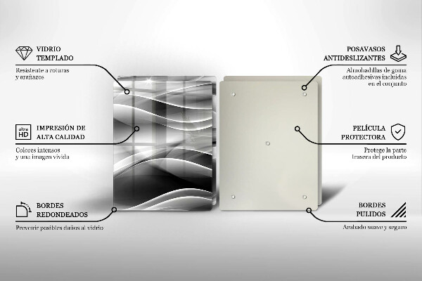 Tagliere in vetro temperato Linee delicate di astrazione