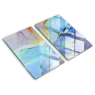 Tagliere in vetro temperato Pietra d'oro incrinata