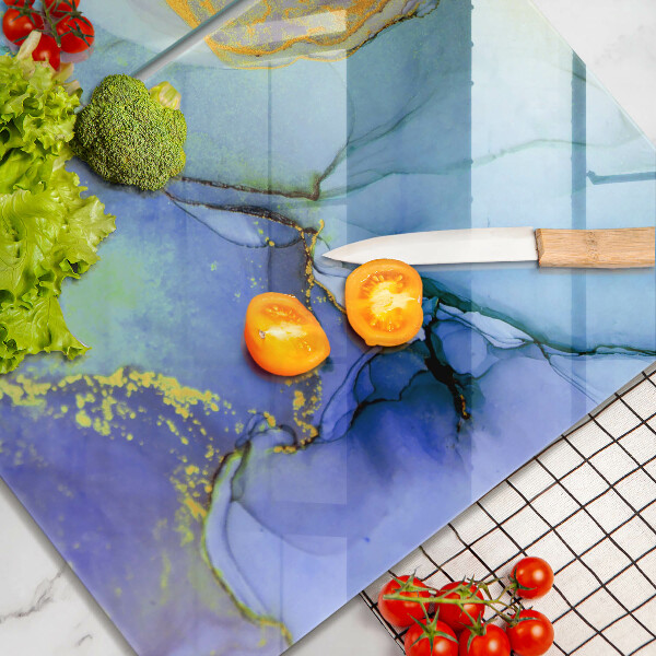 Tagliere in vetro temperato Pietra d'oro incrinata