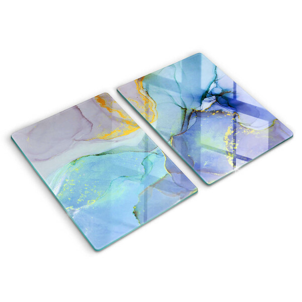 Tagliere in vetro temperato Pietra d'oro incrinata