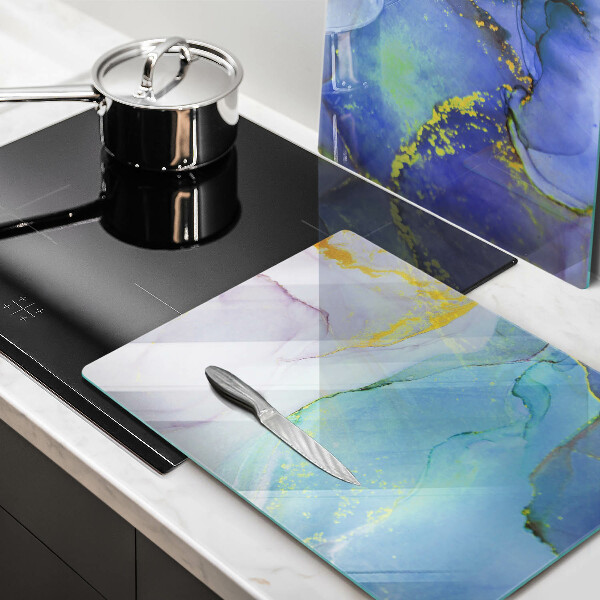 Tagliere in vetro temperato Pietra d'oro incrinata