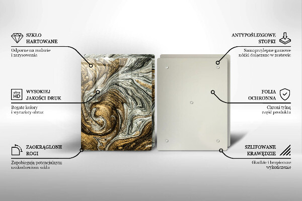 Tagliere in vetro temperato Ricca astrazione