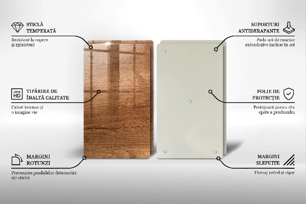 Tagliere in vetro temperato Struttura del legno