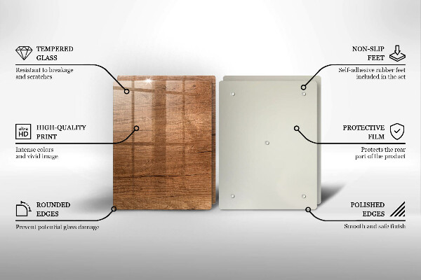 Tagliere in vetro temperato Struttura del legno