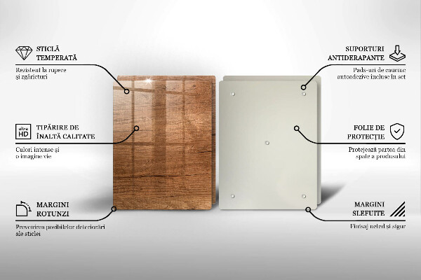 Tagliere in vetro temperato Struttura del legno