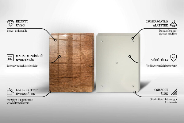 Tagliere in vetro temperato Struttura del legno