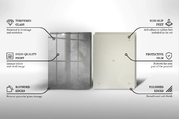 Tagliere in vetro temperato Fondo di struttura concreta