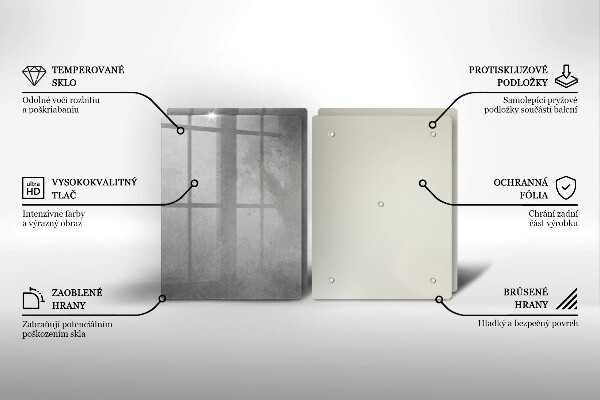 Tagliere in vetro temperato Fondo di struttura concreta
