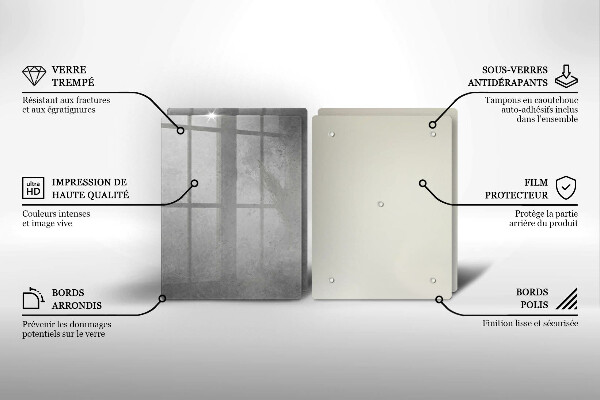 Tagliere in vetro temperato Fondo di struttura concreta