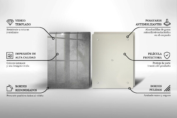 Tagliere in vetro temperato Fondo di struttura concreta