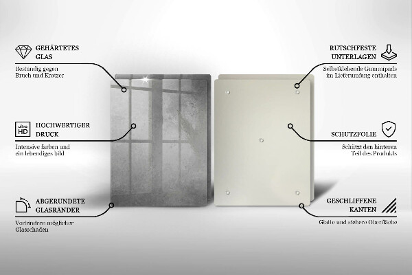 Tagliere in vetro temperato Fondo di struttura concreta