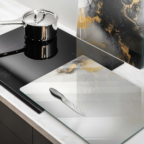 Tagliere in vetro temperato Astrazione con l'oro