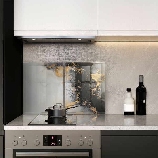 Tagliere in vetro temperato Astrazione con l'oro