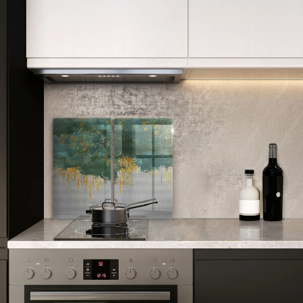 Tagliere in vetro temperato Astrazione con l'oro