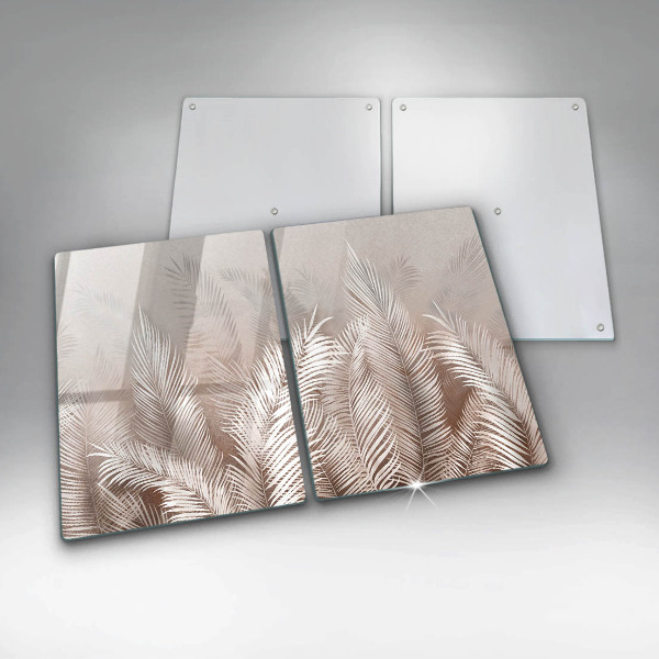 Tagliere in vetro temperato Foglie di vegetazione boho