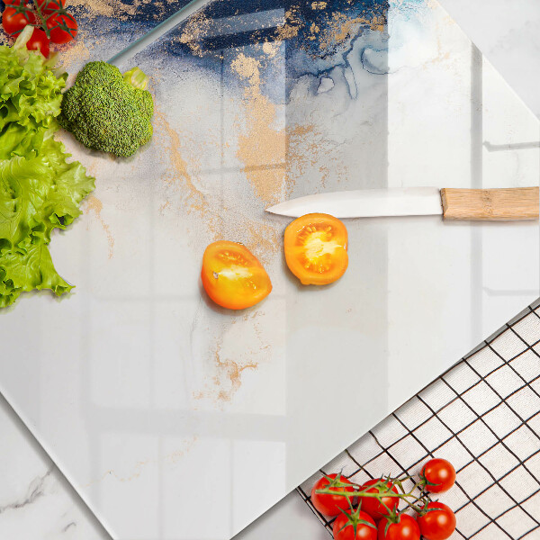 Tagliere in vetro temperato Astrazione con il blu