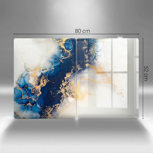 Tagliere in vetro temperato Astrazione con il blu