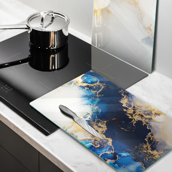 Tagliere in vetro temperato Astrazione con il blu