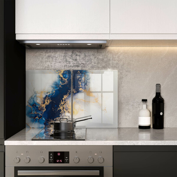 Tagliere in vetro temperato Astrazione con il blu