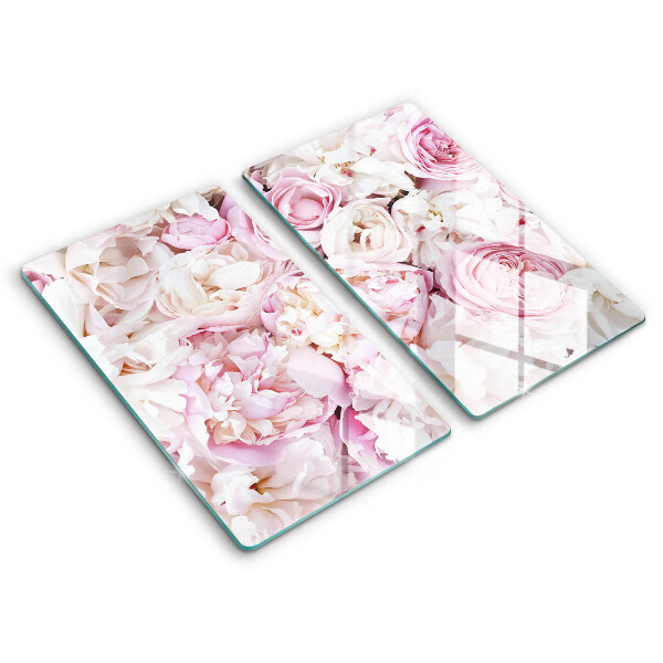 Tagliere in vetro temperato Mazzo di peonia