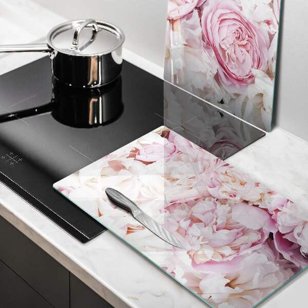 Tagliere in vetro temperato Mazzo di peonia