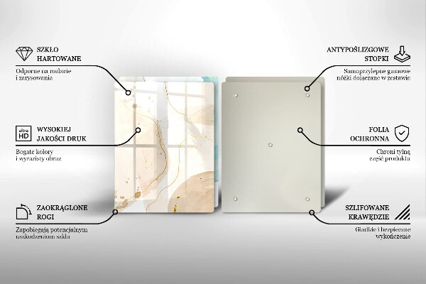 Tagliere in vetro temperato Forme boho luminose