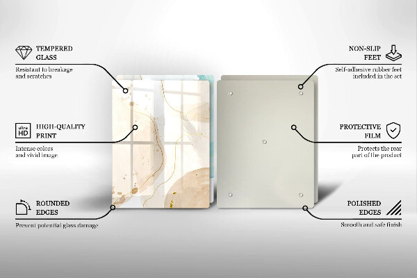 Tagliere in vetro temperato Forme boho luminose