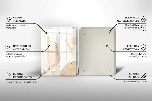 Tagliere in vetro temperato Forme boho luminose