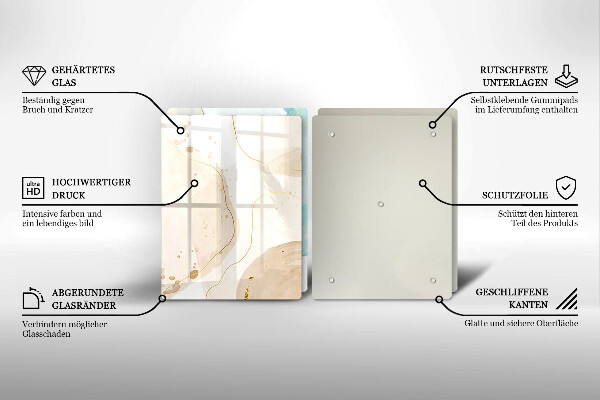 Tagliere in vetro temperato Forme boho luminose