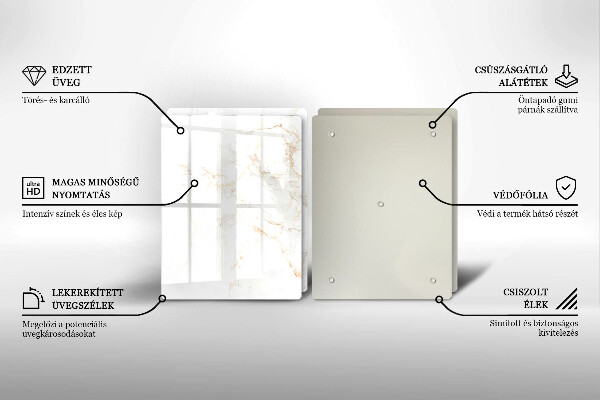 Tagliere in vetro temperato Elegante pietra di marmo