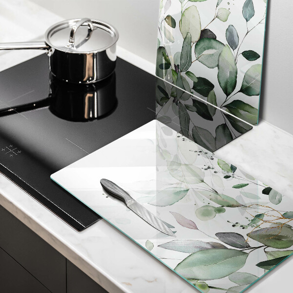 Tagliere in vetro temperato Piante ad acquerello