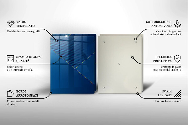 Tagliere in vetro temperato Sfondo moderno