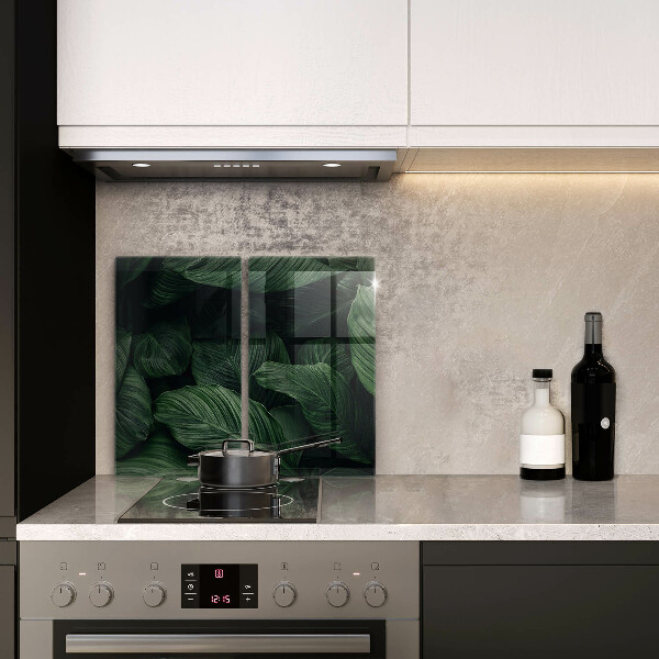 Tagliere in vetro temperato Foglie scure