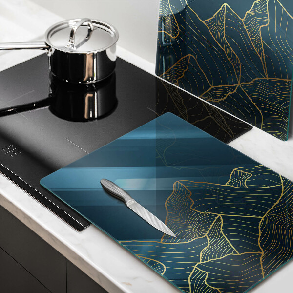 Tagliere in vetro temperato Montagne astratte