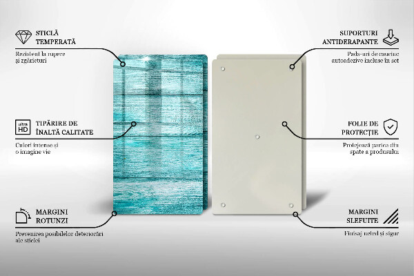 Tagliere in vetro temperato Tavole in legno d'epoca