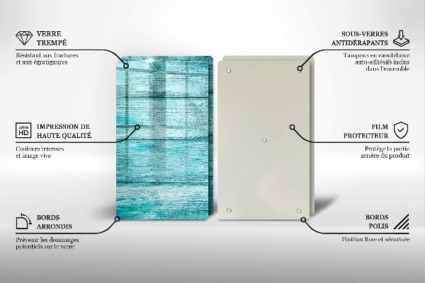 Tagliere in vetro temperato Tavole in legno d'epoca